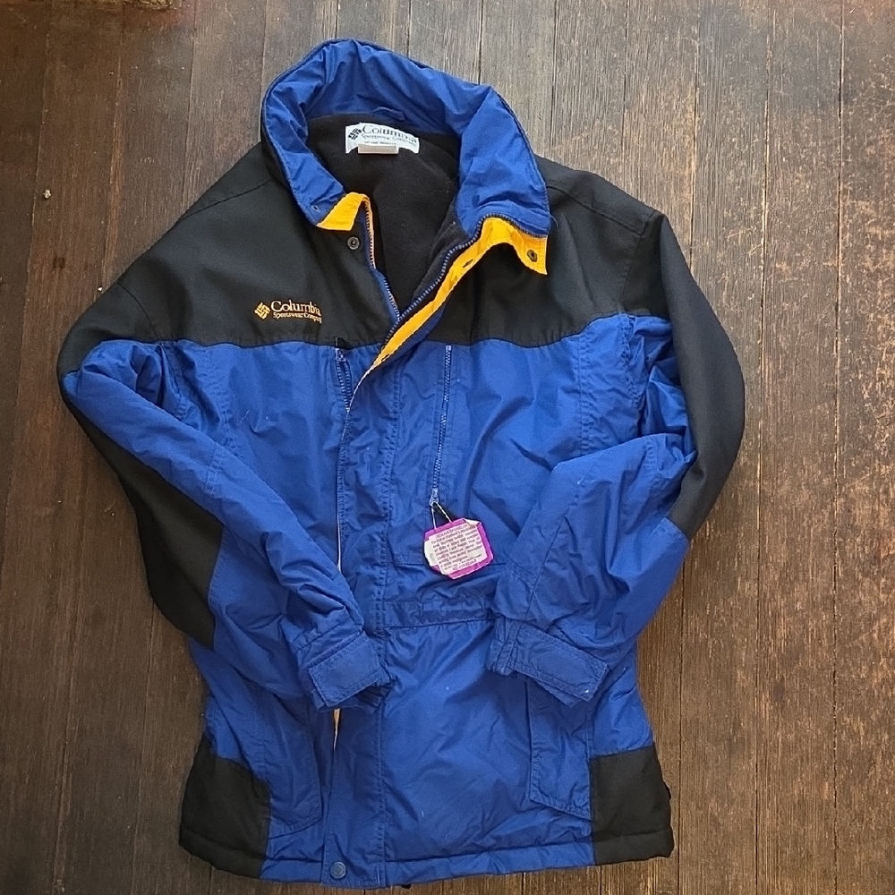 Columbia Men's Blue and Black Ski Jacket